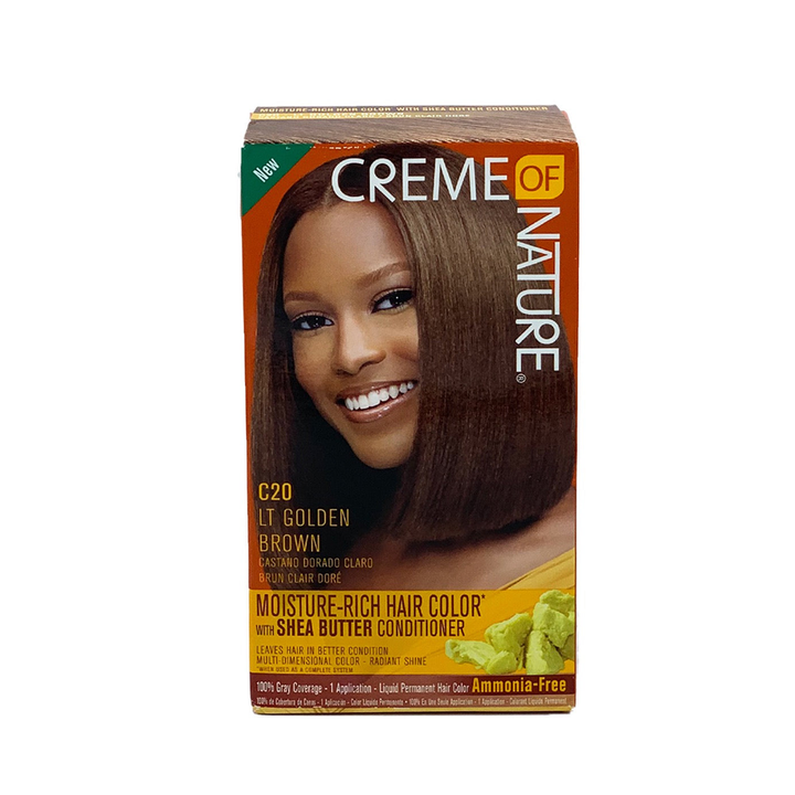 Creme of Nature - Moisture-Rich Hair Color Light Golden Brown C20 - Becurly