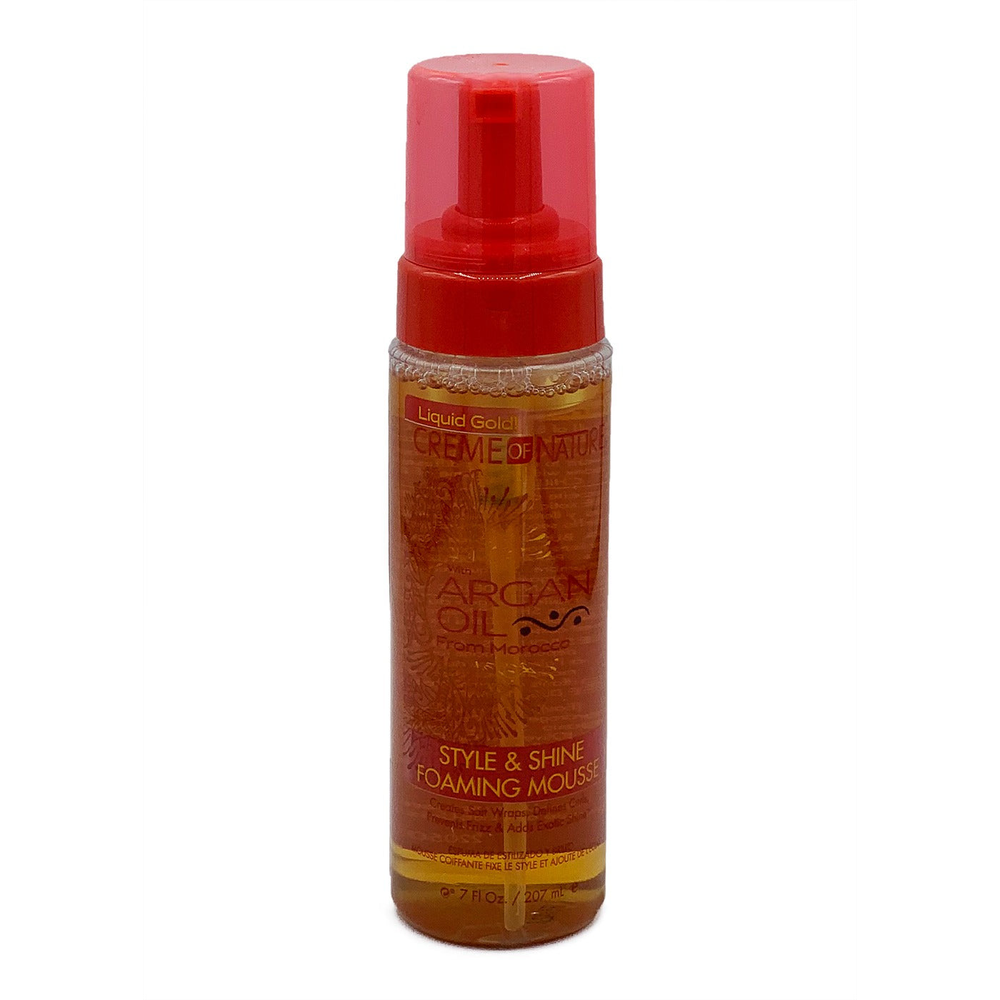 Creme of Nature Argan Oil Style & Shine Foaming Mousse - 207 ml - Becurly